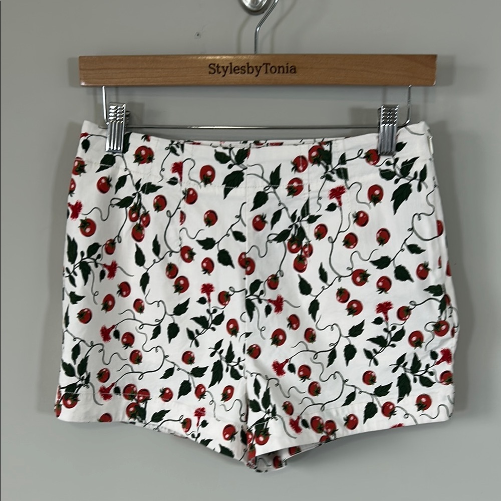 Maeve White Cherry Print Women's Shorts